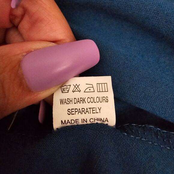 Women's Berydress Cyan Adjustable Straps Button Front A-Line Summer Dress Size M - Picture 7 of 7